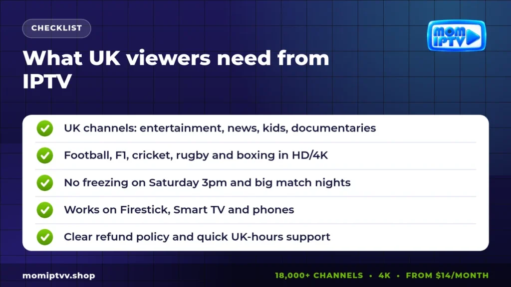 IPTV UK checklist for British viewers