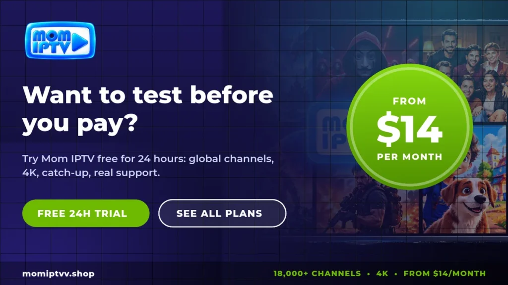 CatchON TV Review 2026: Is It Worth Your Money? Features, Checks and Alternative 4 CatchON TV alternative: Mom IPTV free trial