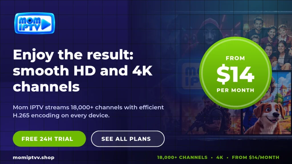 Mom IPTV channels with efficient IPTV encoder quality