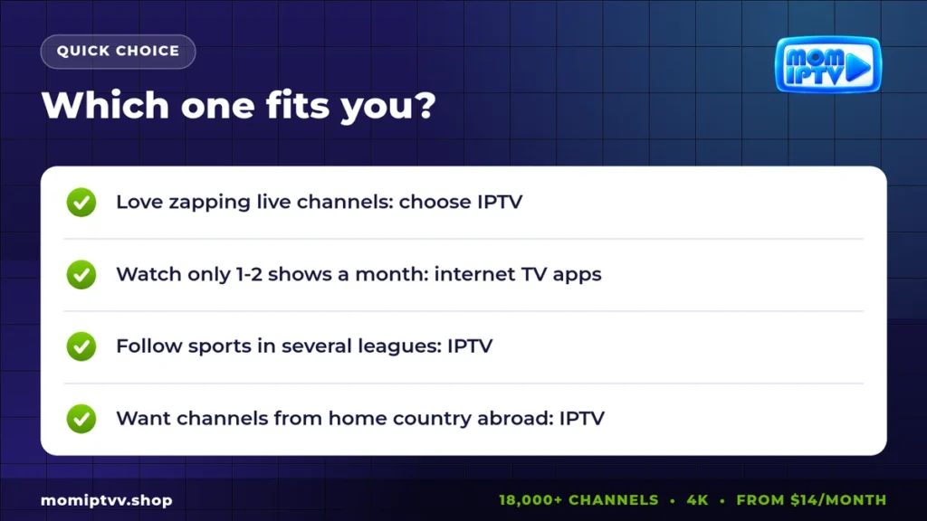 IPTV vs Internet TV: What Is the Real Difference in 2026? 3 IPTV or internet TV: which one fits you