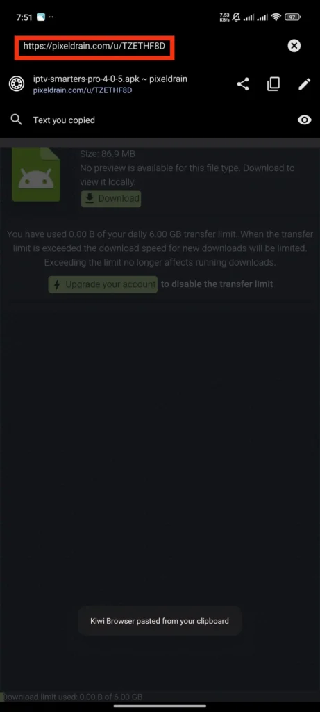 Setup Guide 27 Step 1: Open Your Browser - install Mom IPTV on Android