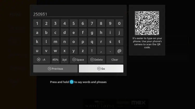 Setup Guide 9 Step 9: Enter Our App Code - install Mom IPTV on Amazon Firestick