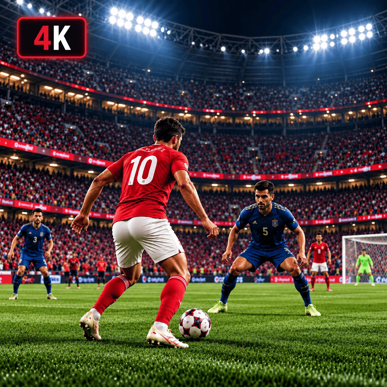 Free Trial 5 4K Ultra HD streaming quality on a live football match during the Mom IPTV free trial