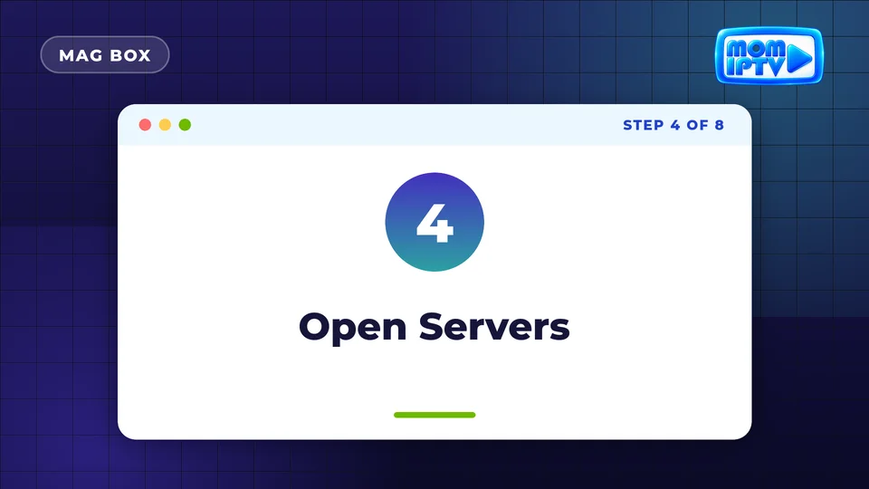 Setup Guide 55 Step 4: Open Servers - install Mom IPTV on MAG Box
